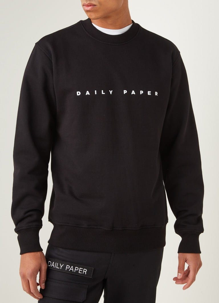 Daily Paper - Alias sweater met logoborduring - Zwart