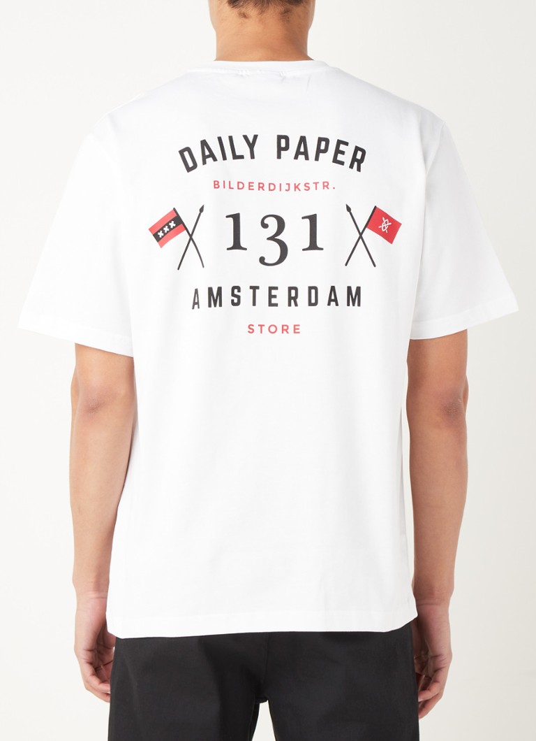 Daily Paper Amsterdam Flagship Store Tshirt met backprint • Wit • de