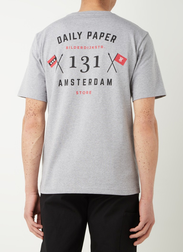 Daily Paper Amsterdam Flagship Store Tshirt met backprint • Grijs • de
