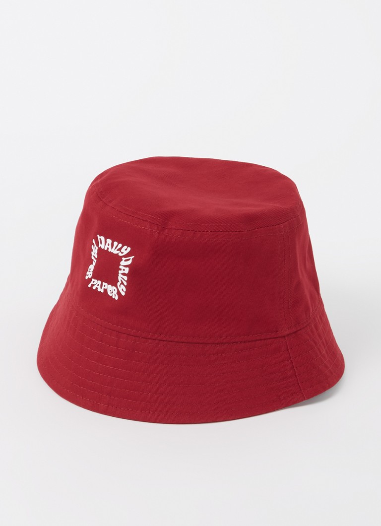 Daily Paper - Cabernet bucket hoed met logo - Rood