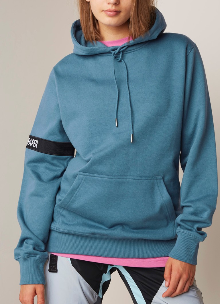 Apparel Daily Paper Hoodie Dames Lichtblauw Captain Hoodie Blauw