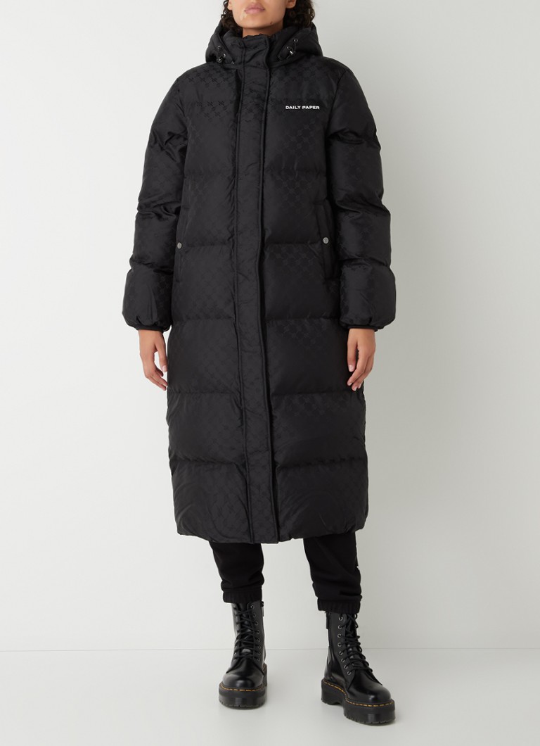 Daily Paper - Black Monogram Puffer Coat - Medium