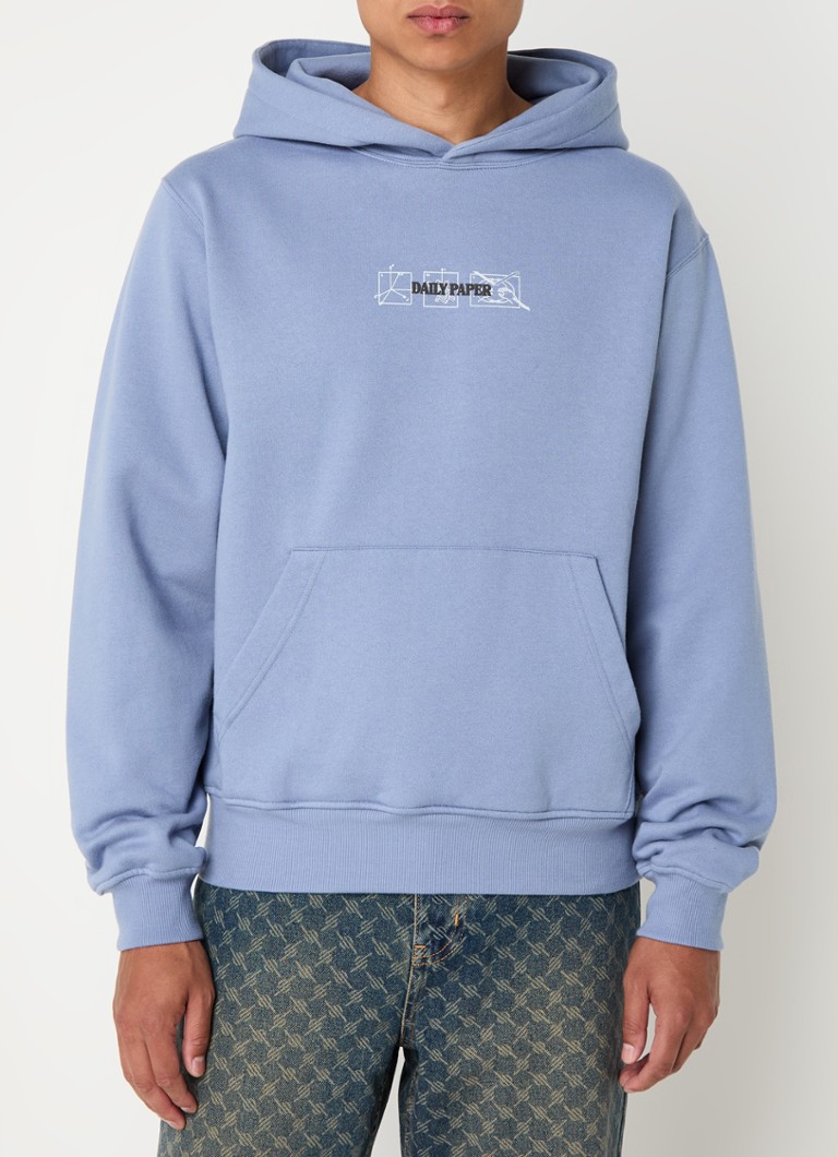 Captain Hoodie Sale Daily Paper Hoodie Lichtblauw Dames Oversized