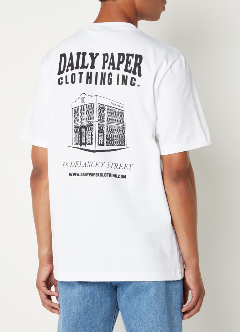 Daily Paper - Nedeem T-shirt met logo en backprint - Wit