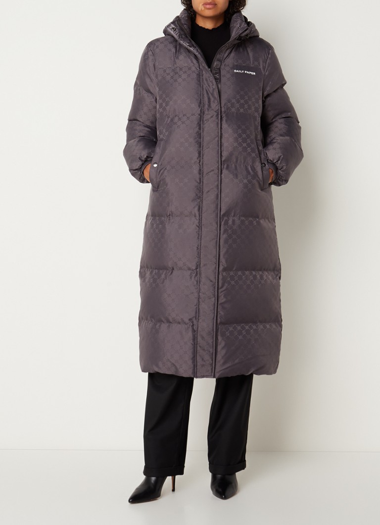 Daily Paper Women's Nisbeth Puffer Jacket in Magnet Grey Monogram