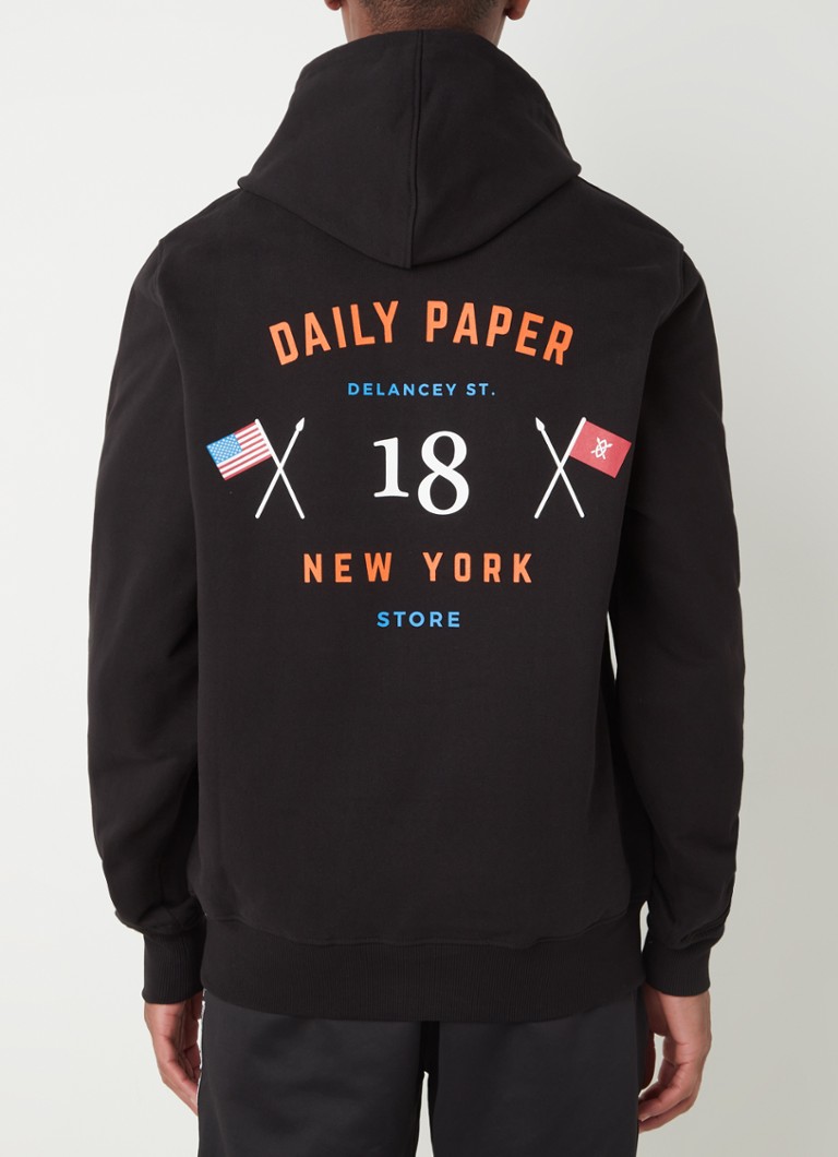 Daily Paper - NY Store hoodie met front- en backprint - Zwart