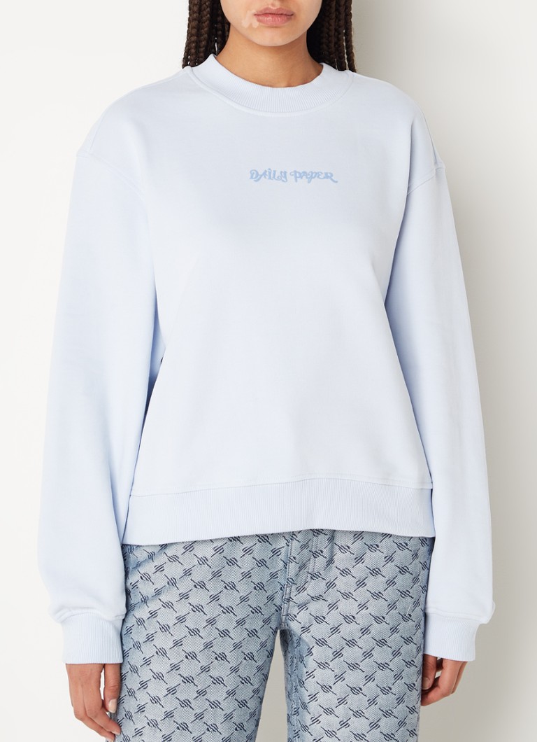 Daily Paper Oversized sweater met logo • Lichtblauw • de Bijenkorf
