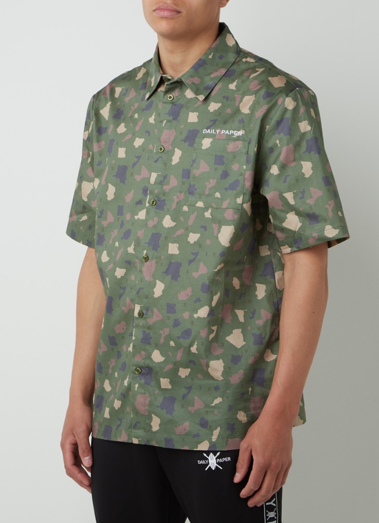 Opsplitsen Vulkaan Goot Daily Paper Regular fit overhemd met camouflage print • Legergroen • de  Bijenkorf