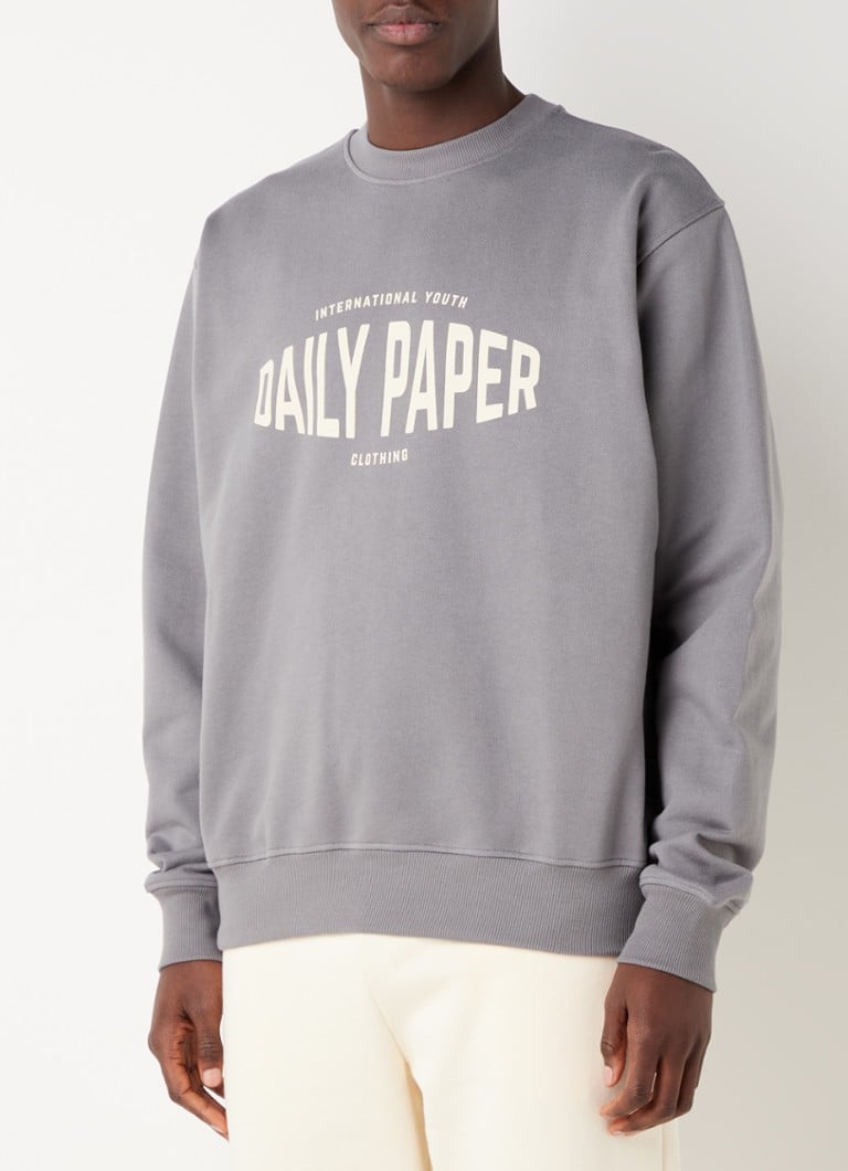 Evolueren Verstikken Getand Daily Paper Youth sweater met logoprint • Grijs • de Bijenkorf
