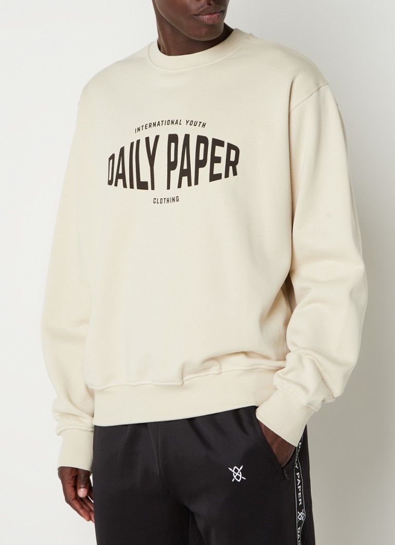 Daily Paper - Youth sweater met logoprint - Beige