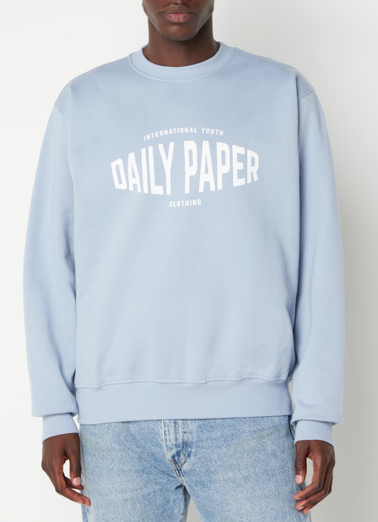 Daily Paper - Youth sweater met logoprint - Lichtblauw
