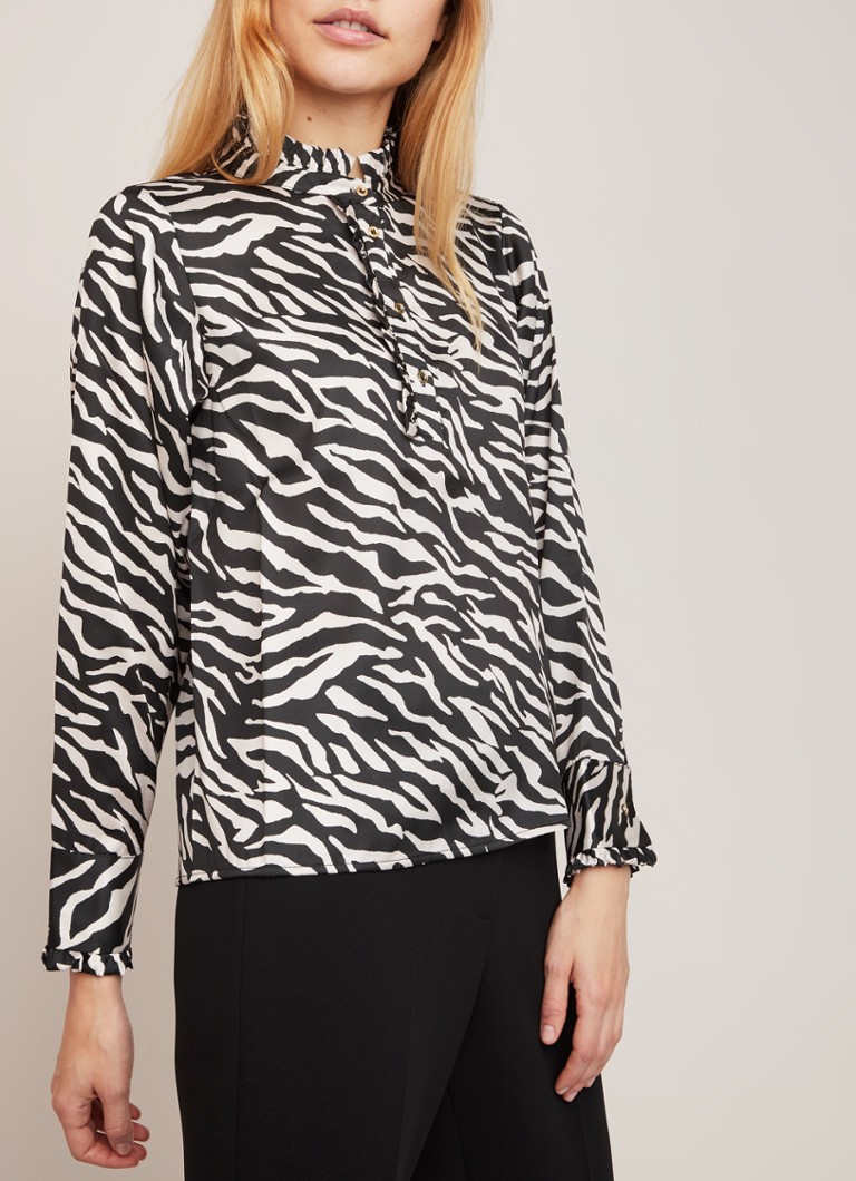 Damsel in a Dress - Aimee Zebra blouse met animal dessin - Creme