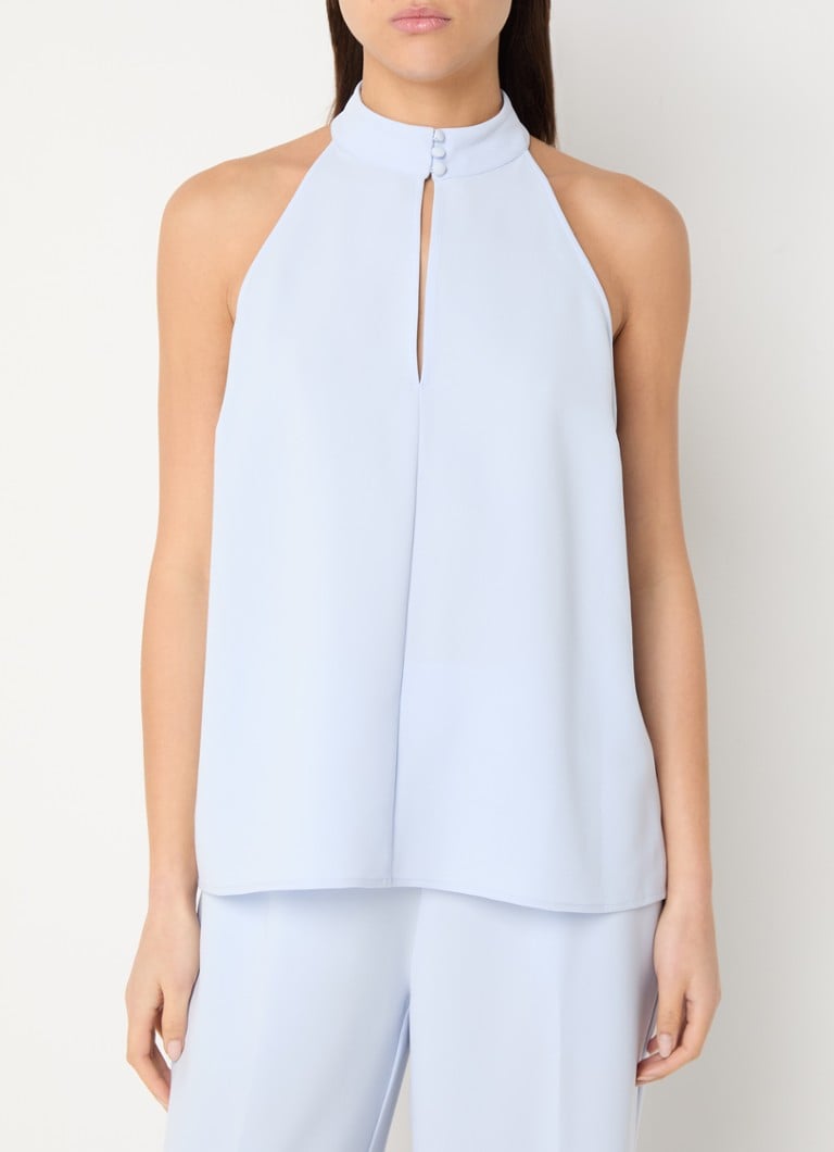 Dante 6 - Dece haltertop met cut-out detail - Lichtblauw
