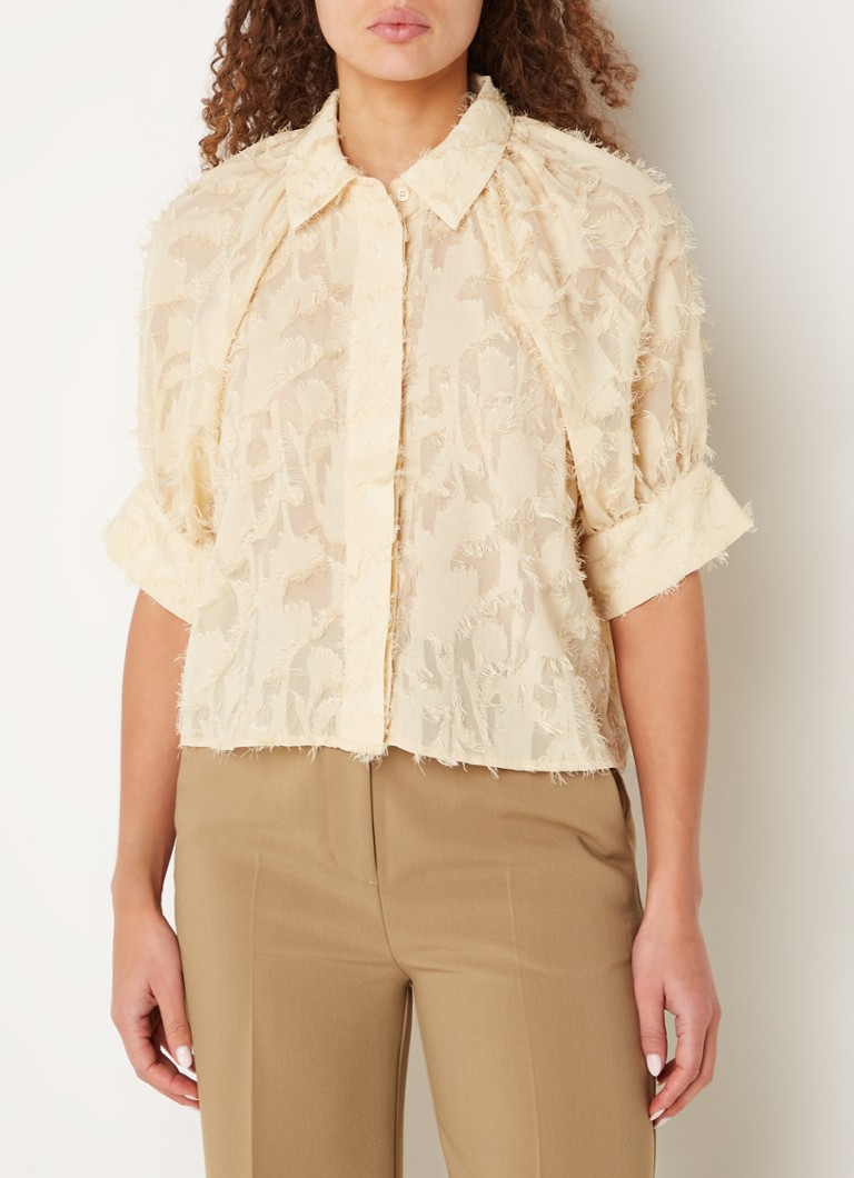 Day Birgir Et Mikkelsen Loose Bodied Shirt With Concealed Breast Pocket Blue