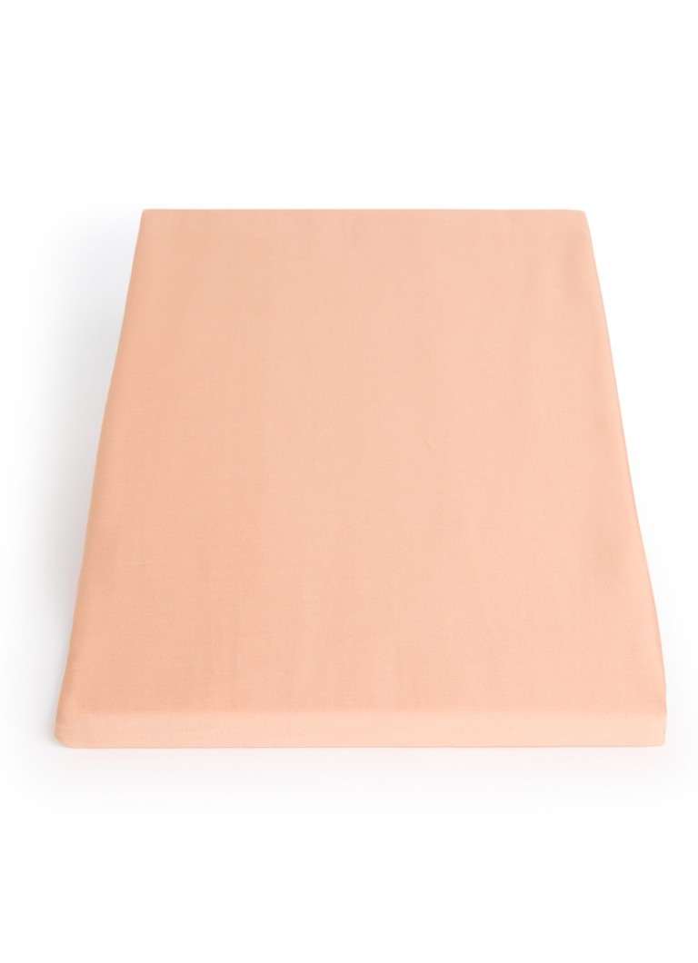 de Bijenkorf Home - Organic hoeslaken van biologisch katoensatijn 300TC, hoekhoogte 30 cm - Oranjebruin