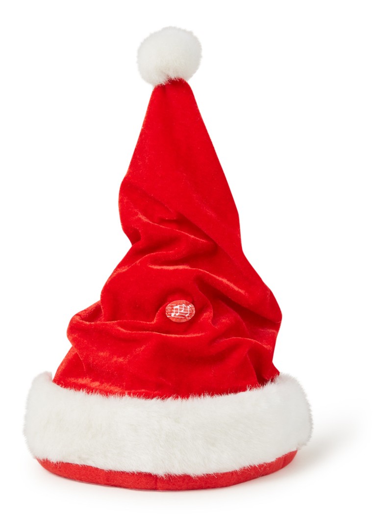 Decoris Dansende Kerstmuts 33 Cm Rood De Bijenkorf