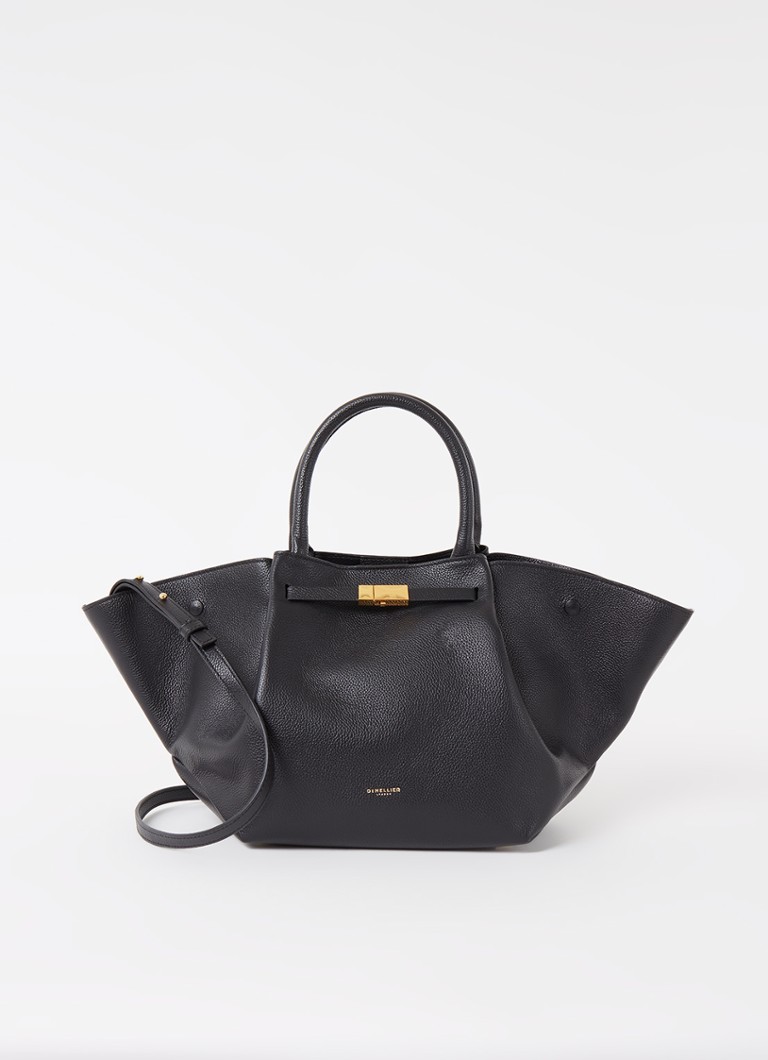 DeMellier - The Midi New York handtas van leer - Zwart
