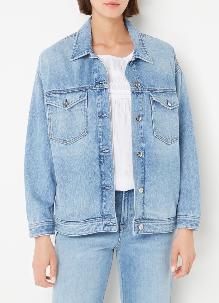 YOURS - Oversized denim jack van katoen in zwart | Yours Clothing