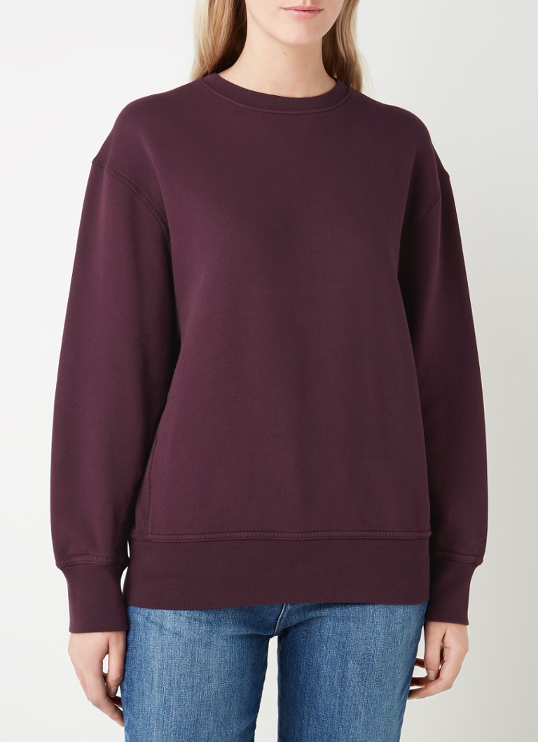 Denham - Deborah sweater met ronde hals - Aubergine