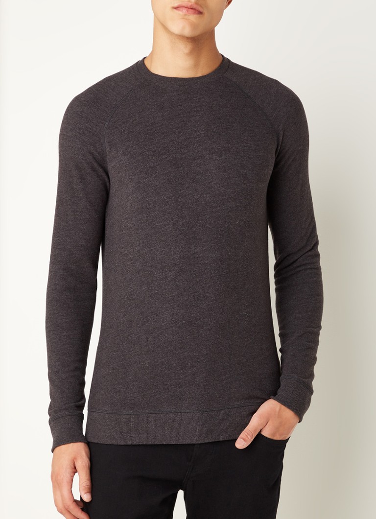 Denham JV sweater met raglanmouw • Antraciet • de Bijenkorf
