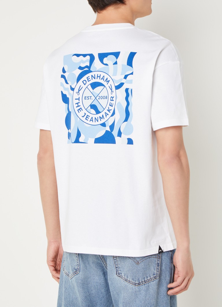Denham Soho T-shirt met logo- en backprint • Wit • de Bijenkorf