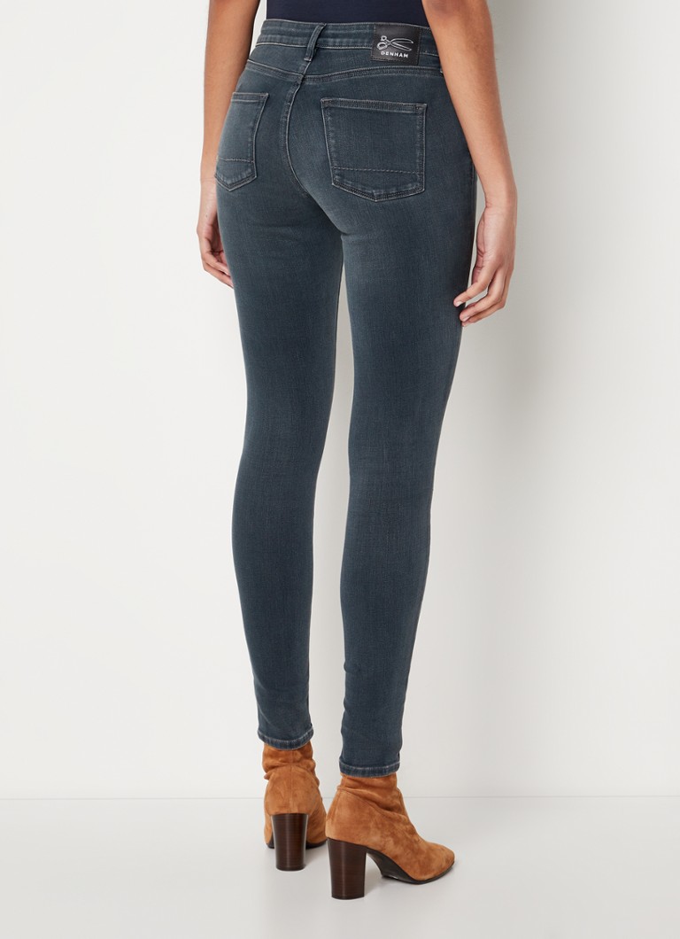 De Bijenkorf Dames Kleding Broeken & Jeans Jeans Skinny Jeans Spray low waist super tight fit jeans met donkere wassing 