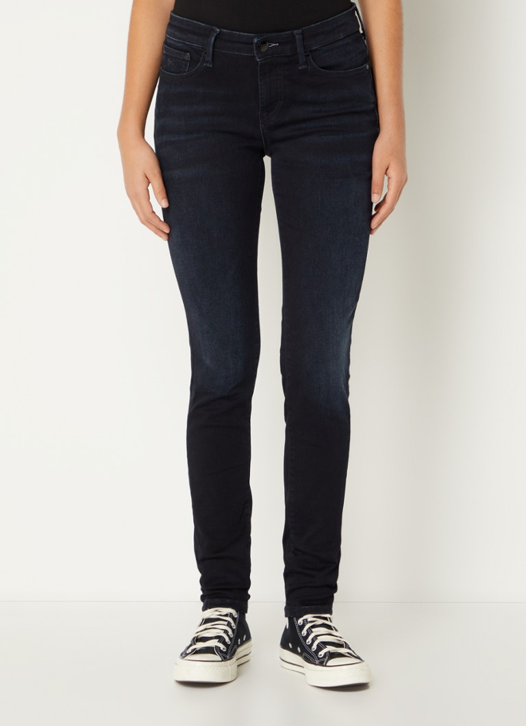 Dsquared² Black Washed Cotton Mid Waist Skinny Jeans main image 1