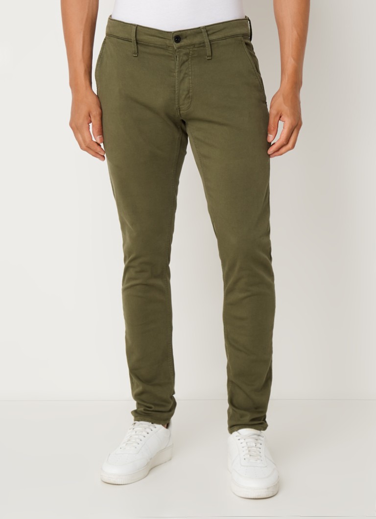 Denham York slim tapered fit jeans met gekleurde wassing 