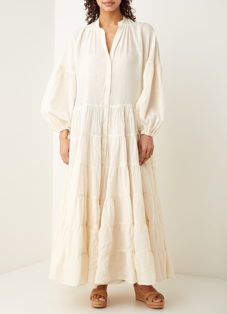 Jurk Lang Devotion Jurkjes Devotion Maxi Blousejurk Van Katoen