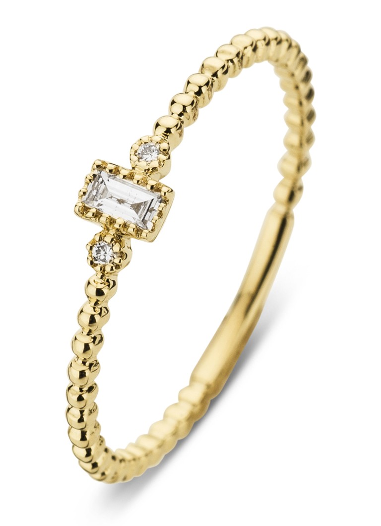 Diamond Point - Geelgouden ring 0.05 ct diamant Joy - Goud