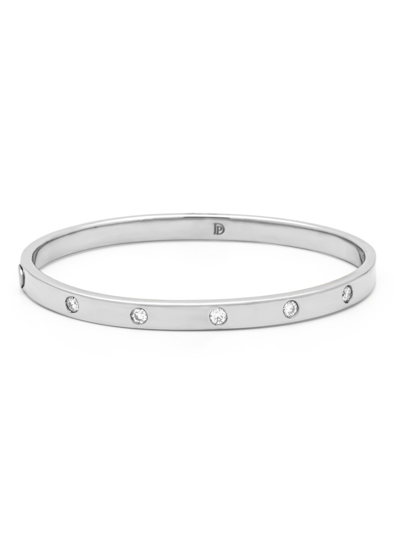 Diamond Point Gouden bangle armband (M), 0.35 ct diamant, Timeless