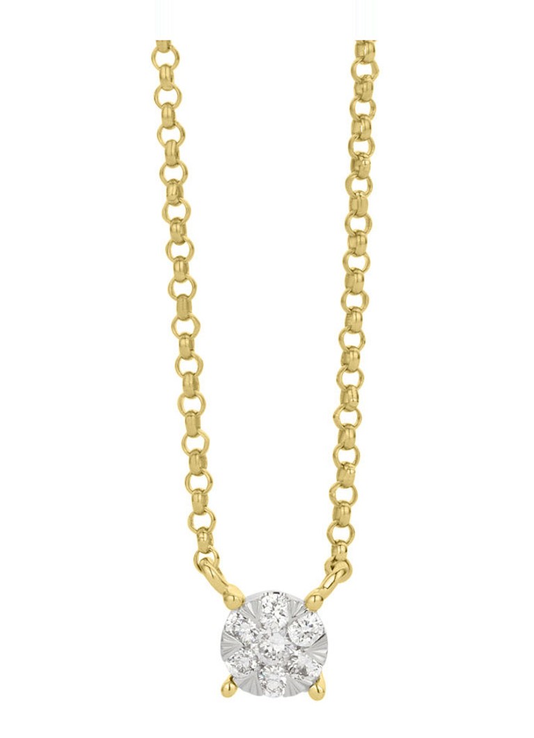 Diamond Point - Gouden hanger 0.09 ct diamant Enchanted - Geelgoud