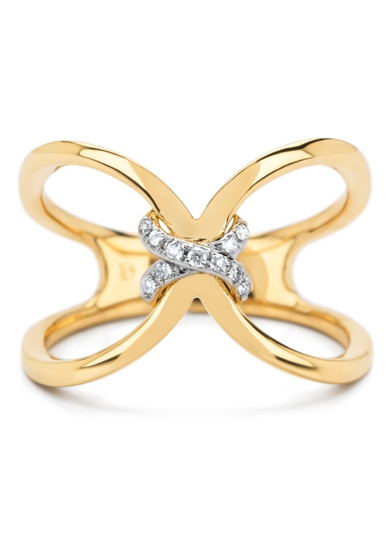 Bruidegom halsband Bovenstaande Diamond Point Gouden ring, 0.05 ct diamant, Like a star • Geelgoud • de  Bijenkorf
