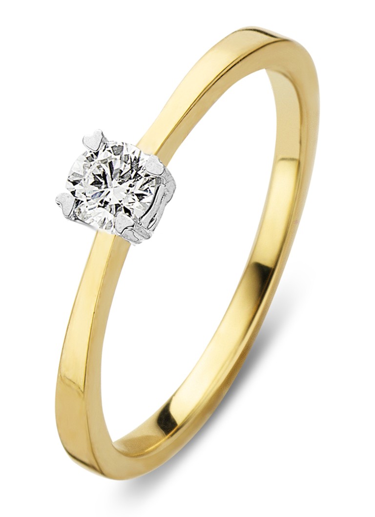 Bevoorrecht troon etiquette Diamond Point Gouden ring 0.15 ct diamant Starlight • Goud • de Bijenkorf