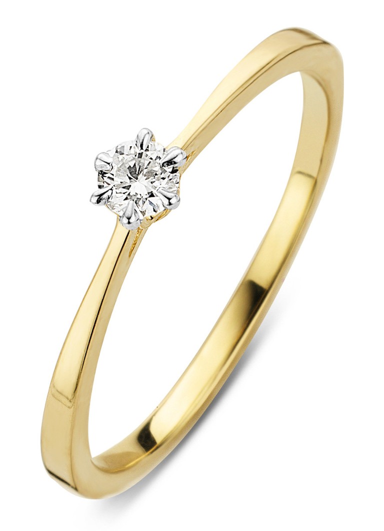 Doodskaak Muf infrastructuur Diamond Point Gouden ring 0.15 ct diamant Starlight • Goud • de Bijenkorf
