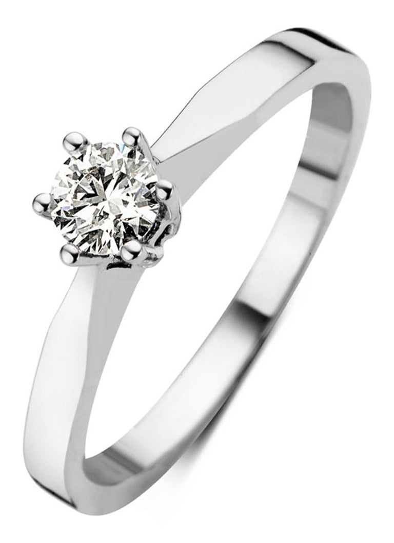 vermoeidheid informatie gesponsord Diamond Point Ring Groeibriljant van 18 karaat witgoud met diamant •  Witgoud • de Bijenkorf