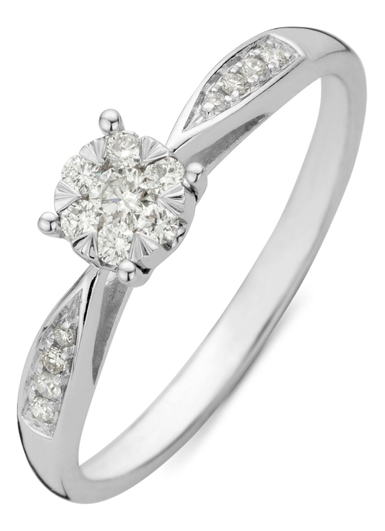 Bemiddelaar Vergevingsgezind Vrouw Diamond Point Ring van 14 karaat witgoud met 0.20 ct diamant Enchanted •  Witgoud • de Bijenkorf