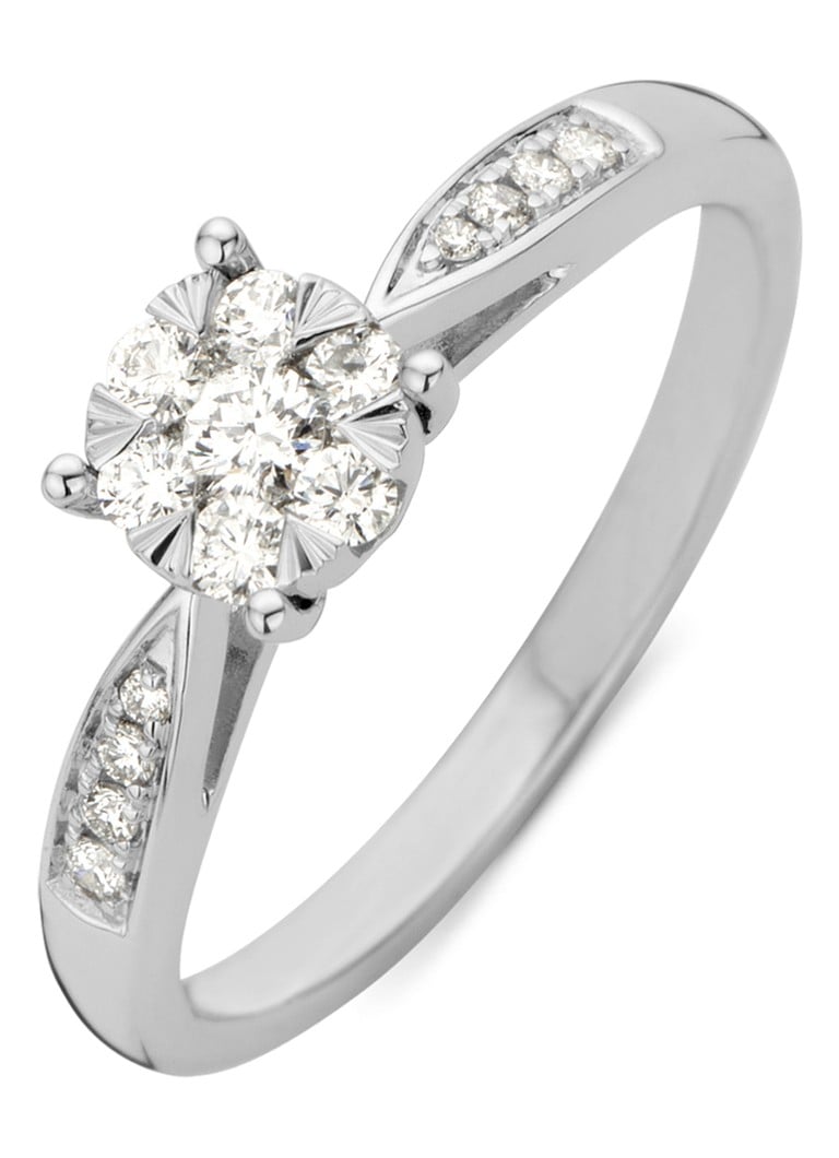 voor Resoneer Gewoon Diamond Point Ring van 14 karaat witgoud met 0.29 ct diamant Enchanted •  Witgoud • de Bijenkorf