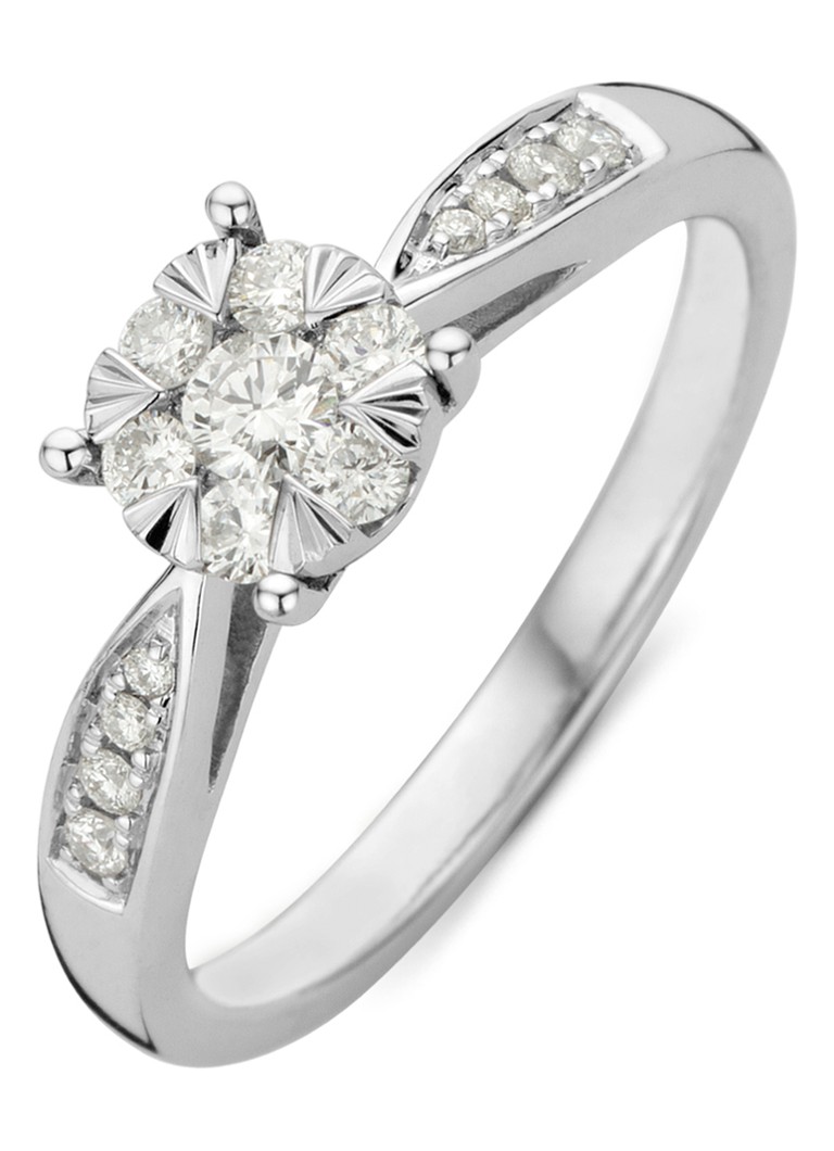 Ziekte buurman uitlokken Diamond Point Ring van 14 karaat witgoud met 0.35 ct diamant Enchanted •  Witgoud • de Bijenkorf