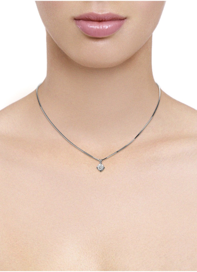 Diamond Point Timeless witgouden collier (42cm) • Witgoud • de Bijenkorf