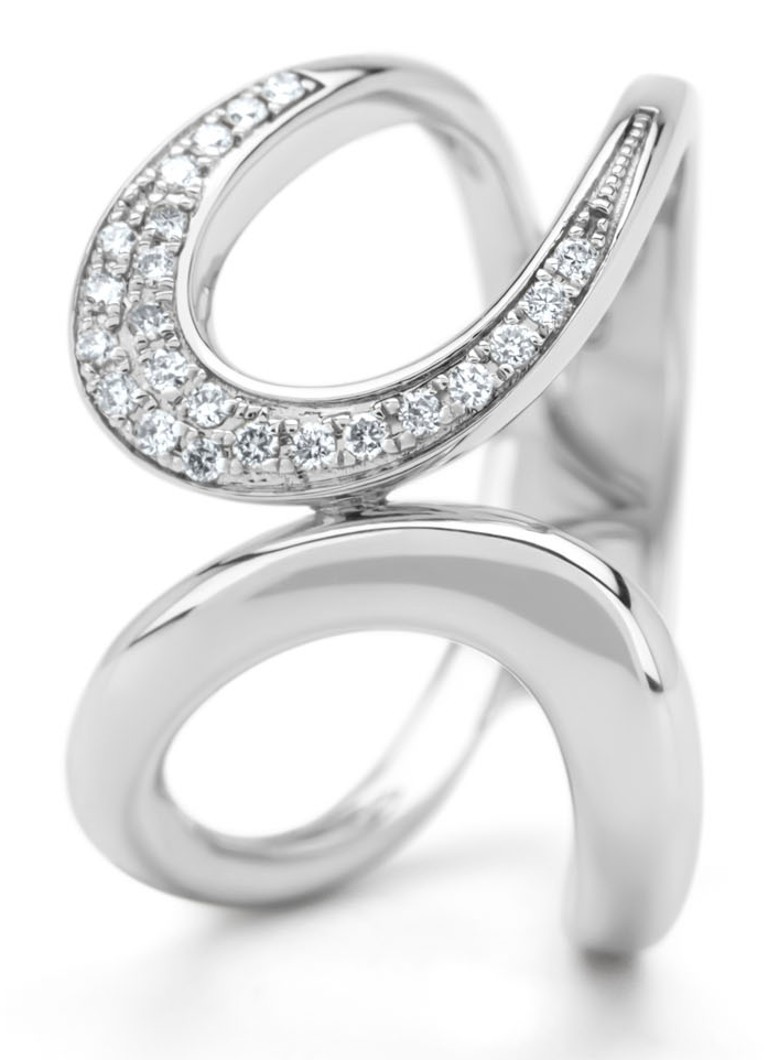 De Bijenkorf Dames Sieraden Ringen Witgouden ring 0-19 ct diamant Like a star 