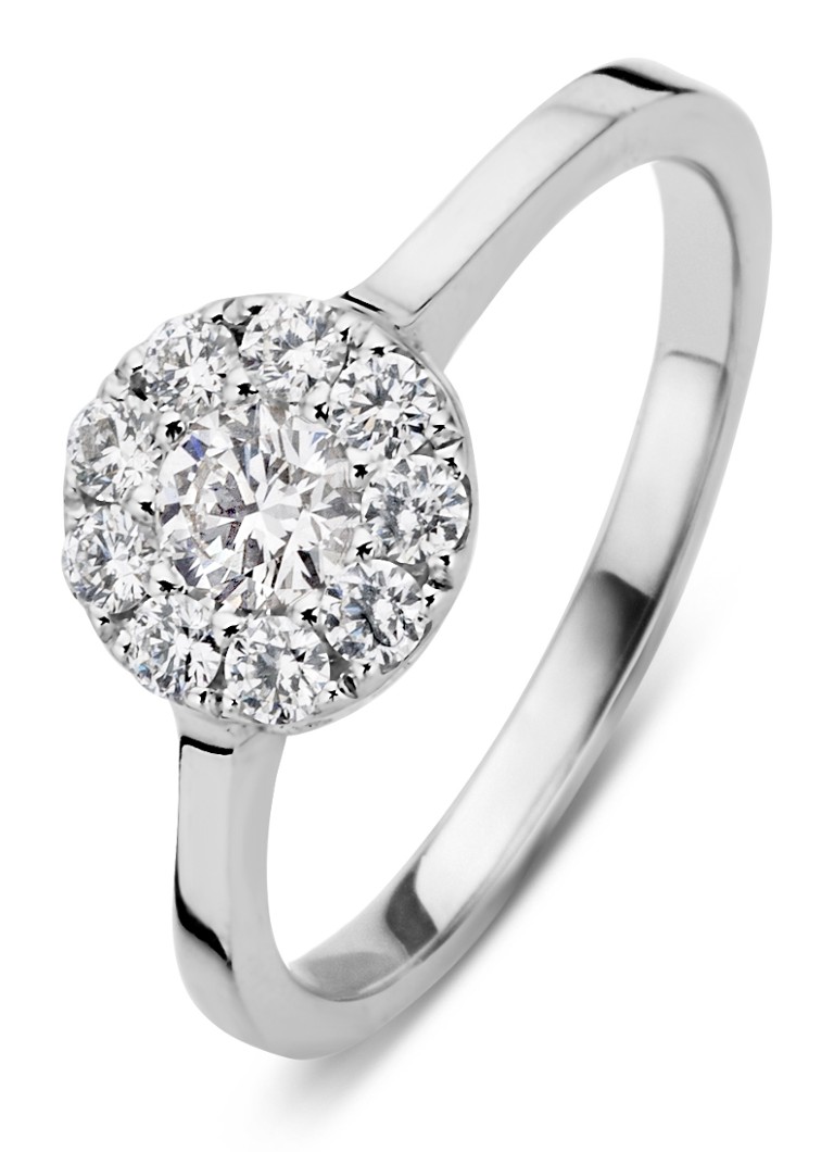 Diamond Point Witgouden ring ct diamant Hearts Arrows