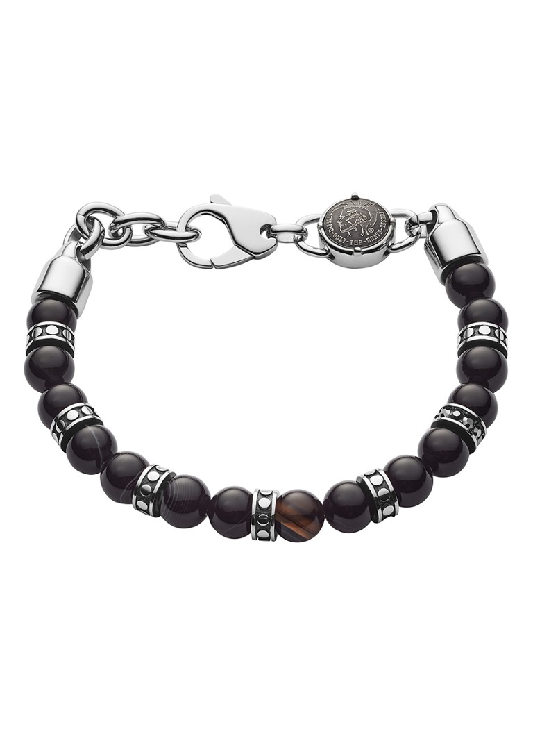 Diesel - Beads armband met halfelsteen DX1163040 - Zwart