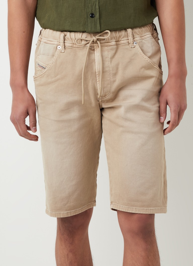 Diesel - D-Krooshort JoggJeans® slim fit korte broek van denim - Beige