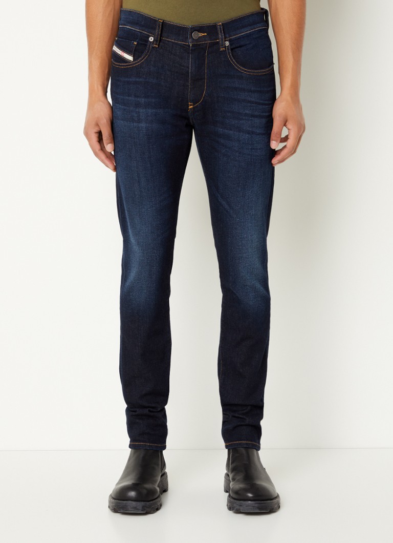 Diesel D-Strukt slim fit jeans met donkere wassing • Indigo • de Bijenkorf