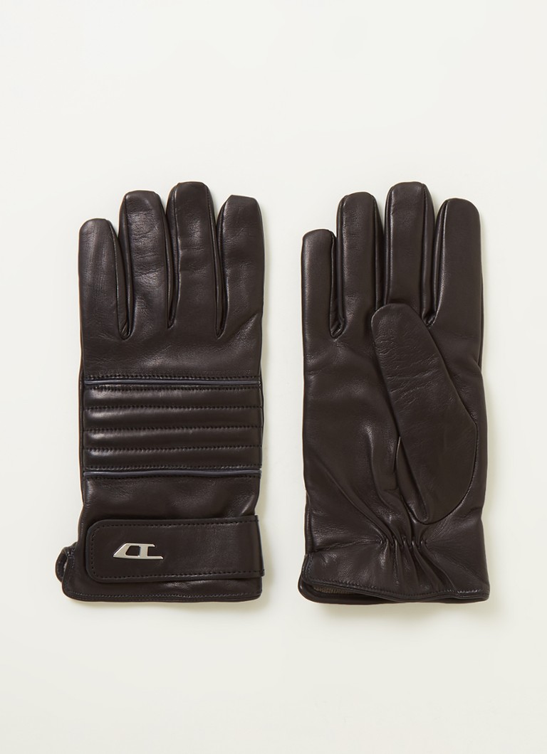 Diesel - G-Cedric handschoenen van lamsleer - Zwart