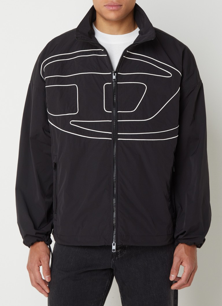 Diesel - J-Vatel jack met ritsakken en logo - Zwart