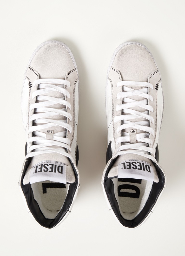 Eik envelop jeugd Diesel S-Leroji sneaker van leer • Wit • de Bijenkorf