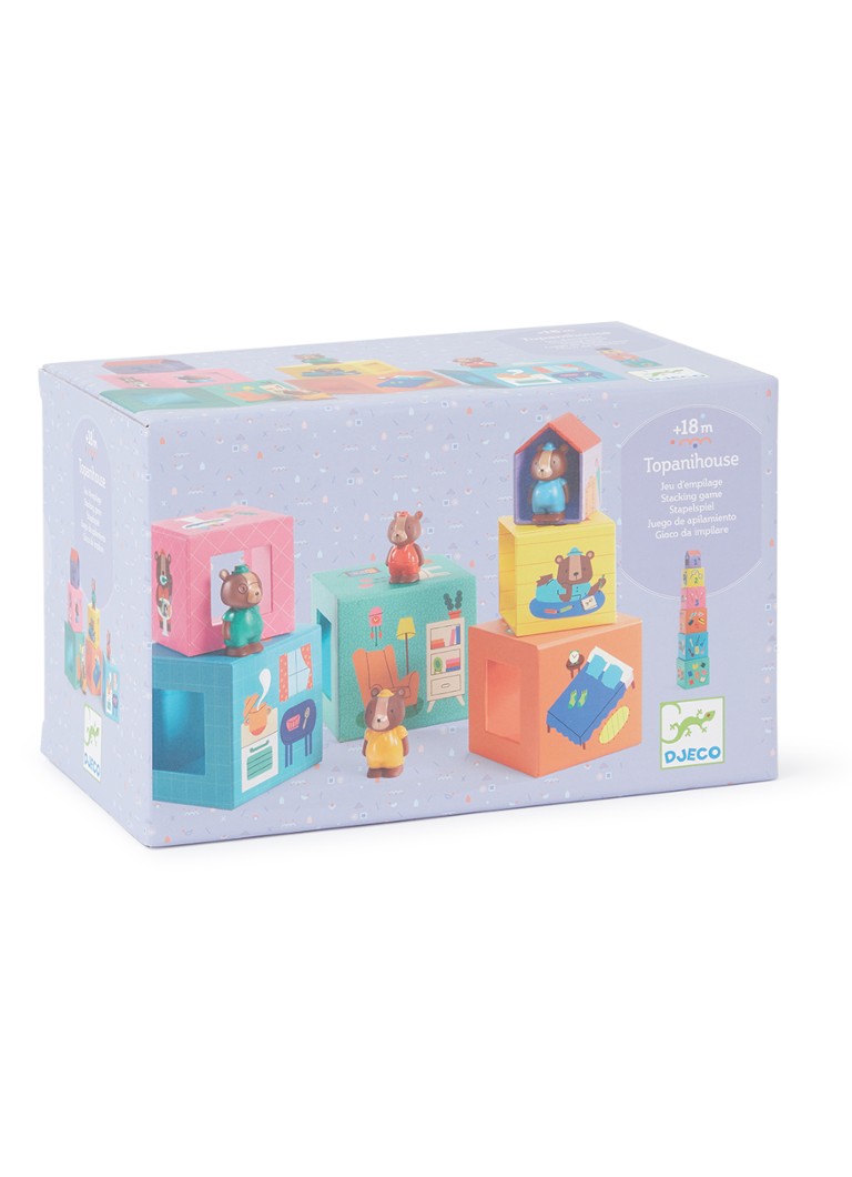 Djeco - Topanihouse blokken 10-delig - Multicolor