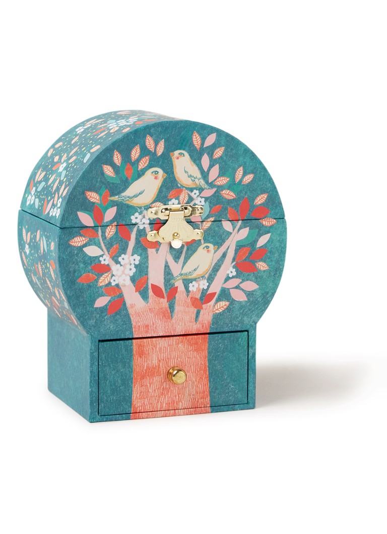 Djeco - Vogel muziekdoosje voor sieraden - Blauw